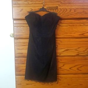 Black lace cocktail dress